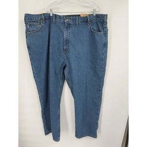 Carhartt Flannel‎ Lined Jeans NWT Mens 50x30 Blue Straight Leg 5-Pocket Denim